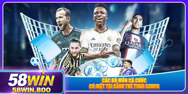 Các bộ môn cá cược có mặt tại sảnh thể thao 58win